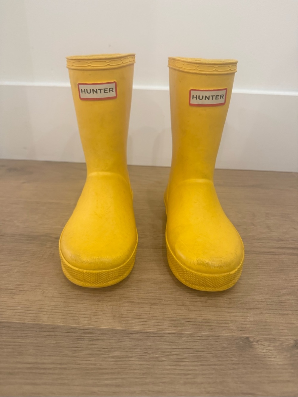 Hunter Kids Bright Yellow Waterproof Rain Boots
